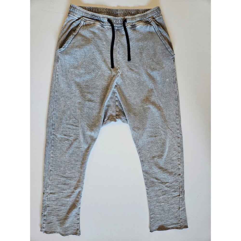 Men’s H&M Divided Gray Harem Jogger Pants Size S Drawstring Waist 4-Pocket Loung